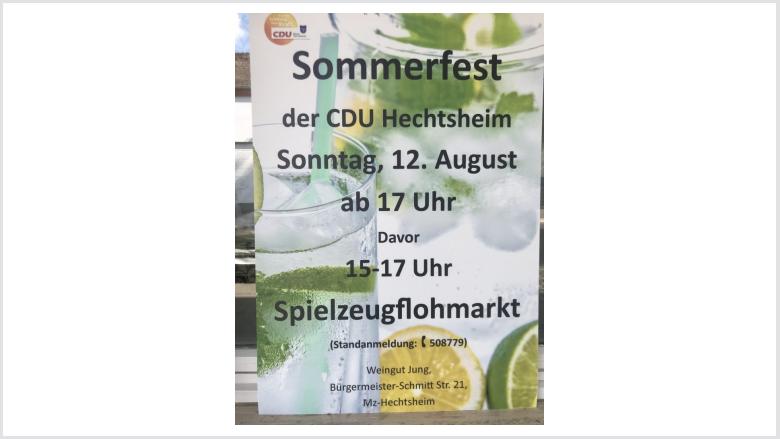 CDU Sommerfest am 12.08 im Weingut Jung